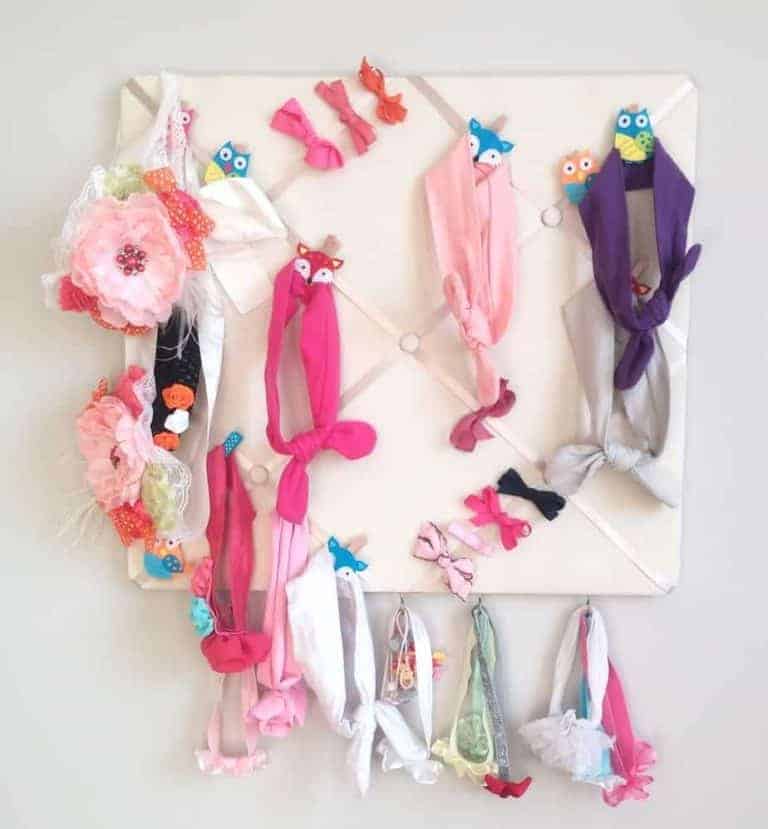 Easy DIY Toddler Headband Organizer