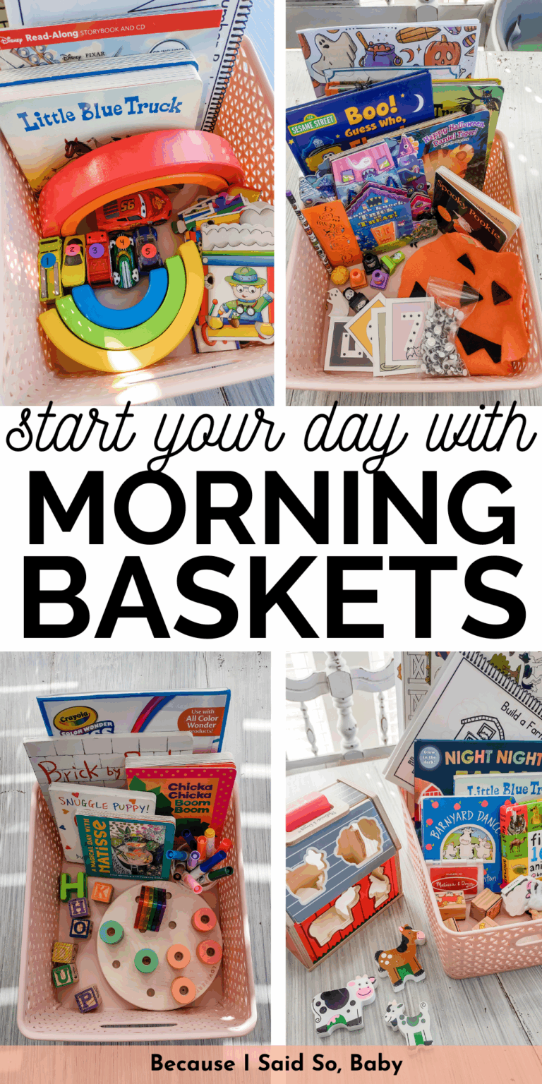 Morning Baskets for Preschoolers (3 & 4 Year Olds) - Because I Said So ...