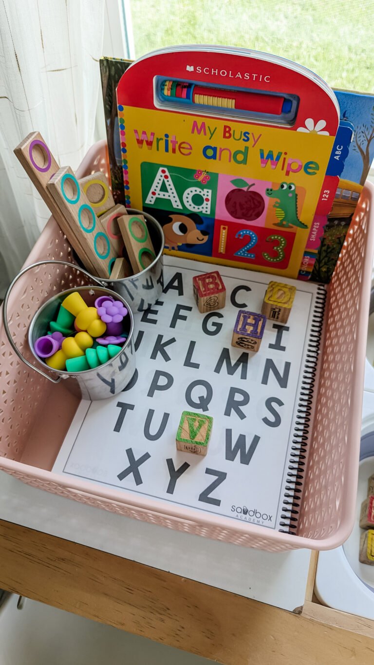screen-free morning basket routine