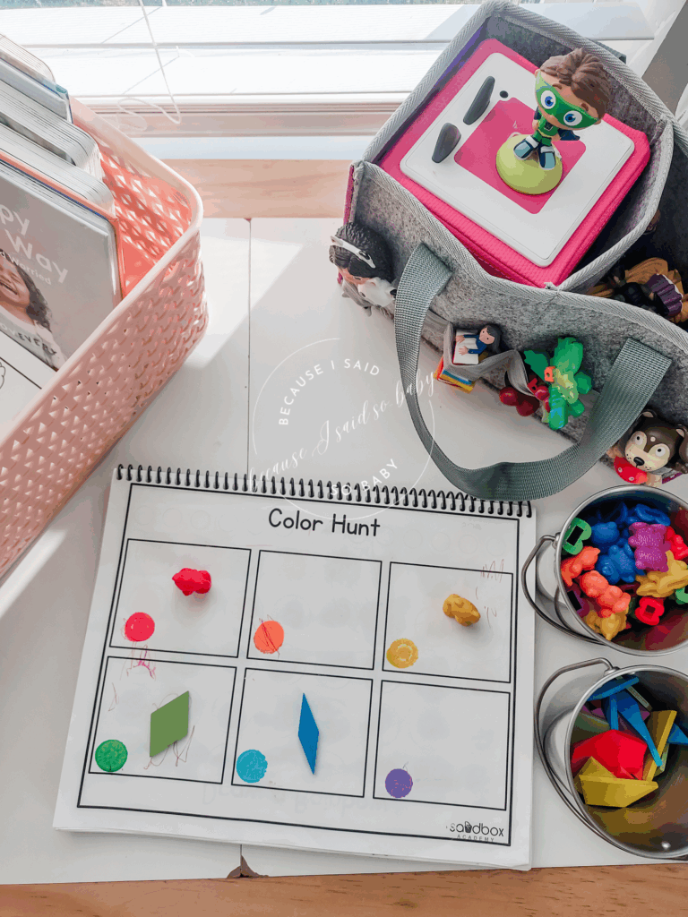 color sort morning basket