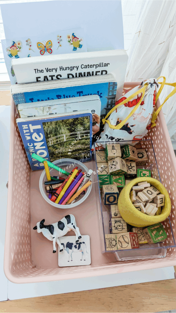 easy morning basket curriculum | morning routine | because I said so baby