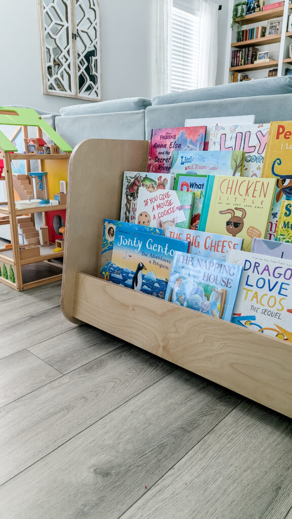 toddler Montessori bookshelf