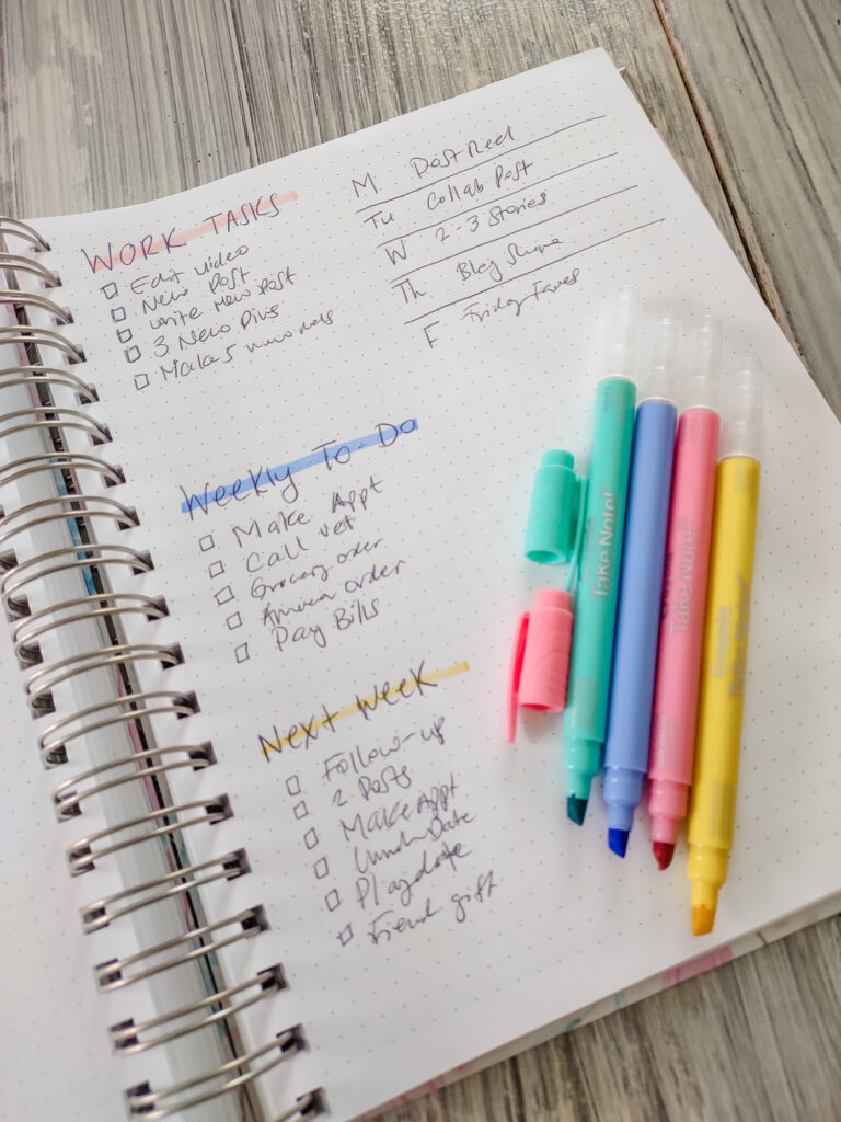 bullet journal sample layout
