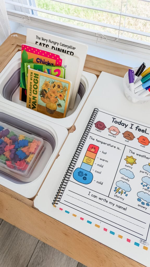 reusable preschool activity book