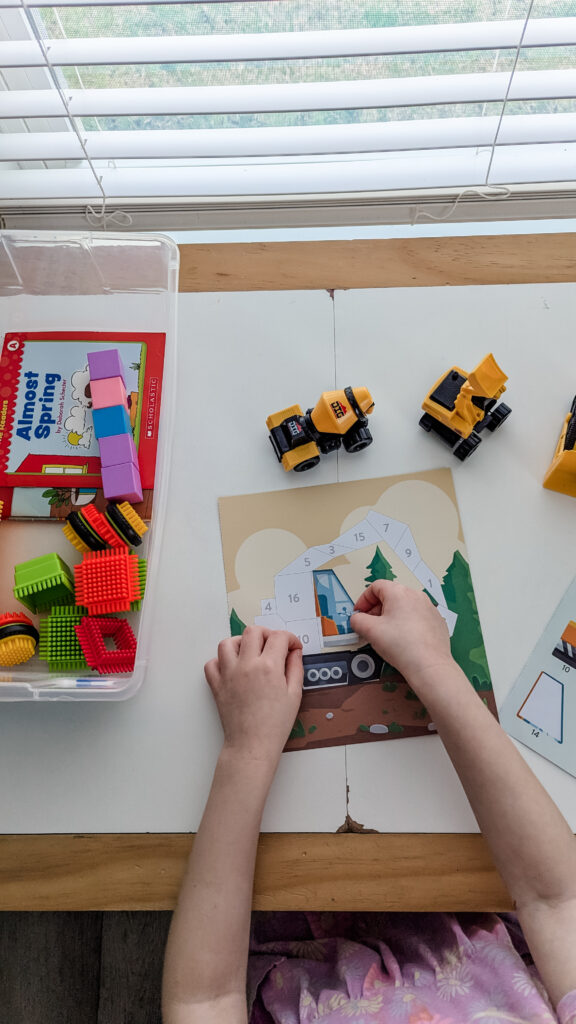 preschool themed busy bins