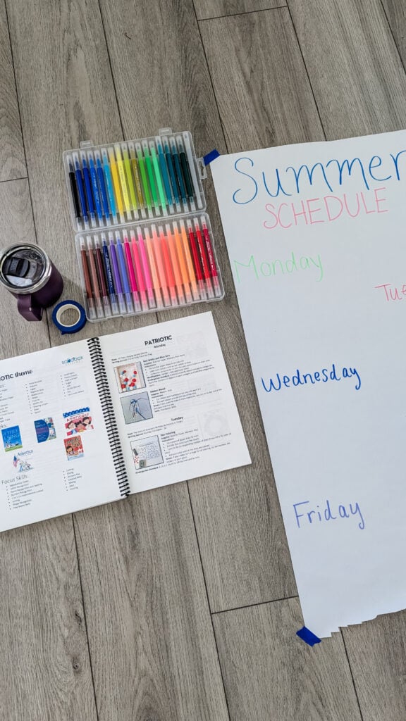 weekly summer schedule | Camp Mom