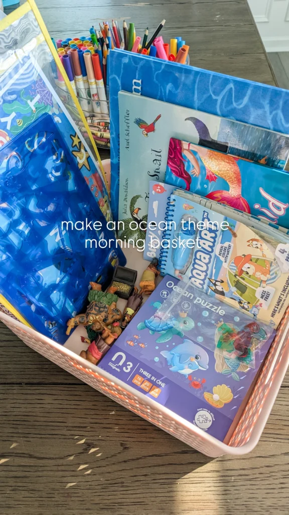 ocean theme morning basket