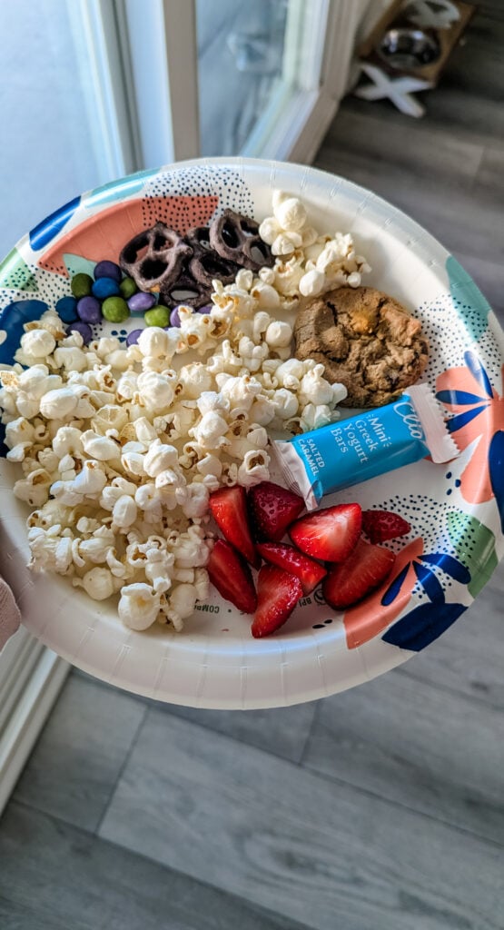 kids movie night snack board