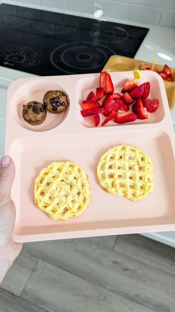 cheesy waffle eggs | mini waffle maker