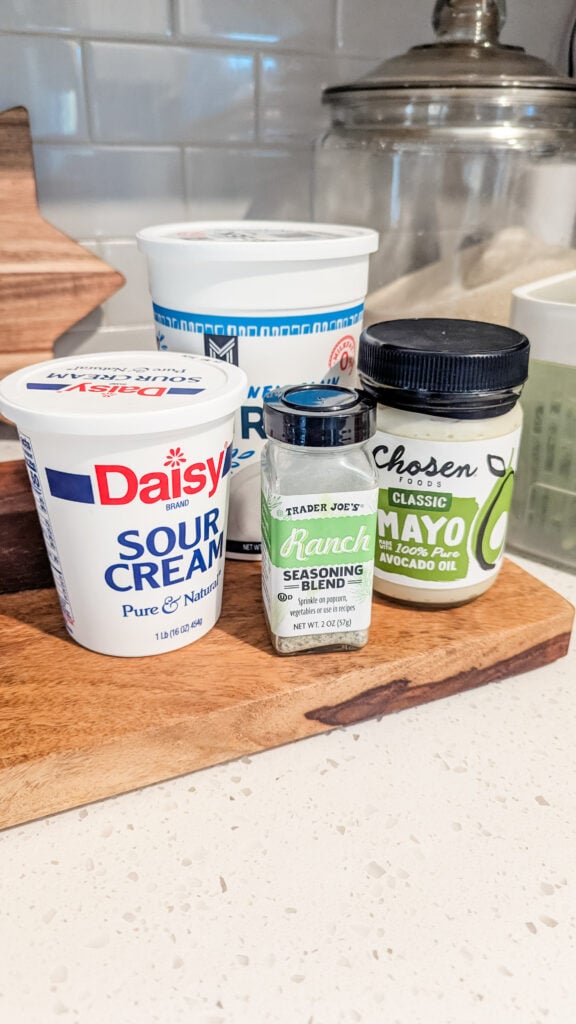 homemade ranch dip for lunchboxes