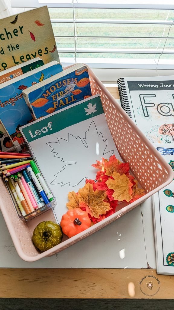 fall theme morning basket