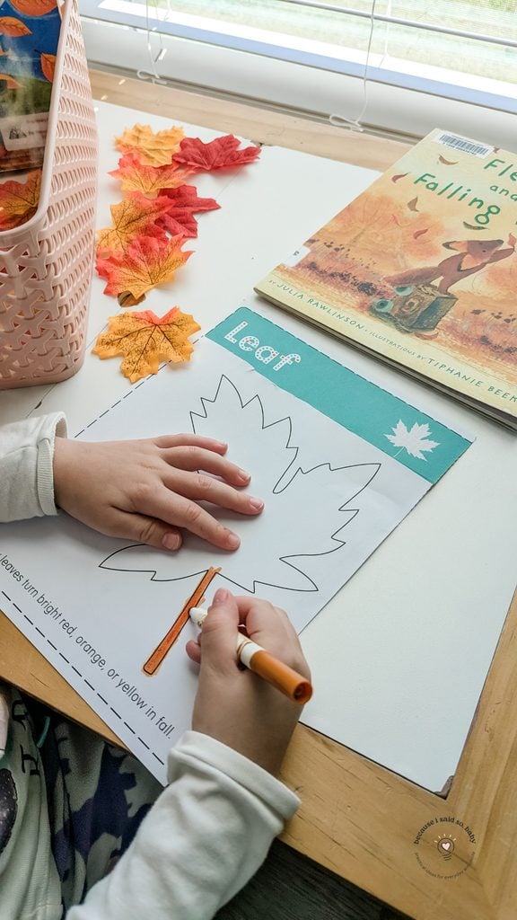 fall coloring activity