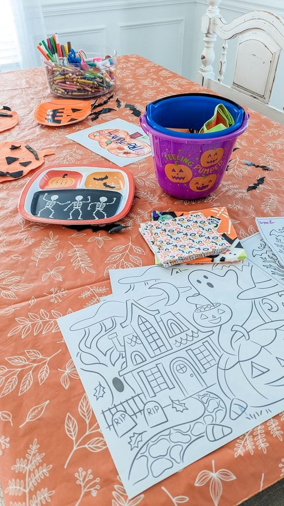 coloring station | Halloween party